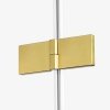 NEW TRENDY Kabina prysznicowa AVEXA GOLD BRUSHED 1D L 90x120x200 szkło czyste 6mm Active Shield 2.0 EXK-1750